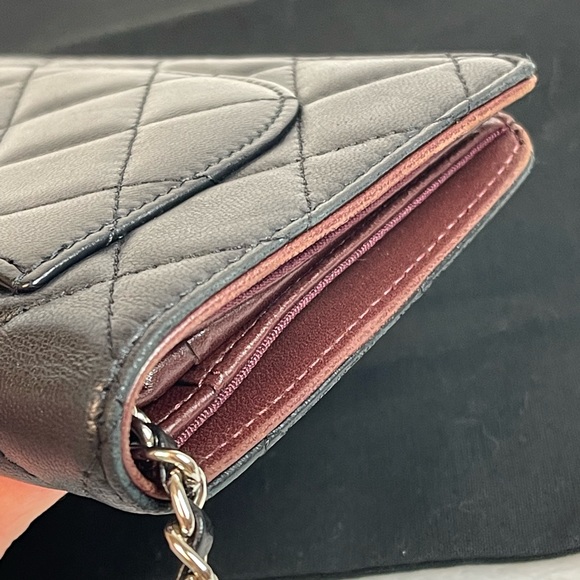 COPY - CHANEL CC QUILTED LAMBSKIN BIFOLD WALLET ON A CHAIN - Picture 7 of 16